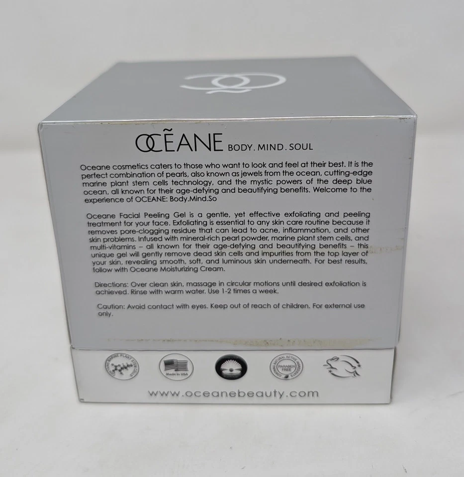 OCEANE White Pearl Facial Peeling Gel 1.7oz / 50ml Body Mind Soul *READ - Image 4 of 4