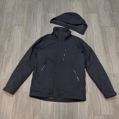 Mammut DRYtech Premium Jacket Men's Size M Black Hooded Waterproof Shell 1010-14