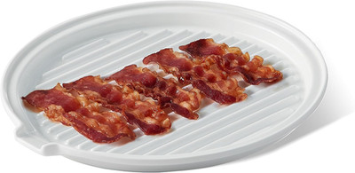 Microwave Bacon Tray Ceramic Bacon Cooker Meat Rack for Oven Cooking Crispy Baco
