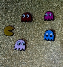 PAC-Man 5-Pack Shoe Charms For Crocs Waterproof 80s Retro Video Game Themed