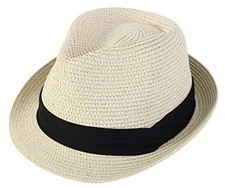 Fedora for Men Women Unisex Men's Women's Small-Medium Natural Packable