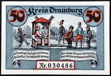 DRAMBURG / DRAWSKO POMORSKIE 1920  Sanding Mill  Complete German Notgeld Poland