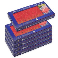 100x Dunicel Mitteldecken 84x84cm Tischdecken Weihnachten TRADITION rot (5x20er)