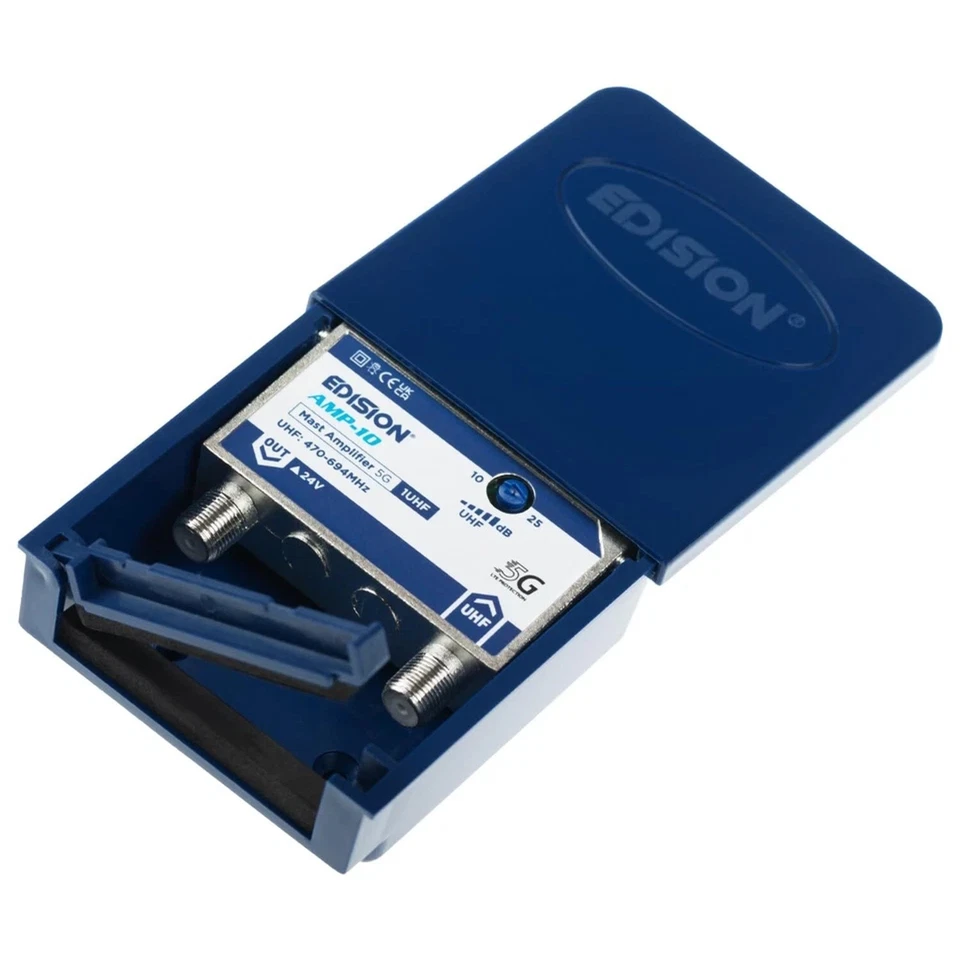EDISION AMP-10 Mastverstärker UHF 470–694 MHz 10–25 dB 24 V 5G/LTE-Filter - Bild 3 von 4