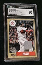 2022 Topps Series 1 David Ortiz #87R-DO 1987 Relics CGC 10 GEM MT Boston Red Sox