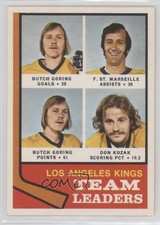 1974-75 O-Pee-Chee Butch Goring Frank St Marseille Don Kozak #98 0da0