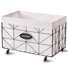 Mxfurhawa Collapsible Laundry Hamper with Wheels,Capacity and Removable Liner...