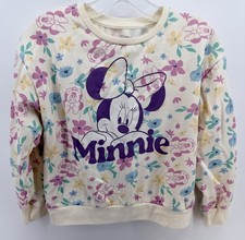 Disney Mickey Mouse And Friends Cream Sweatshirt Girl  s 14 Runs Small