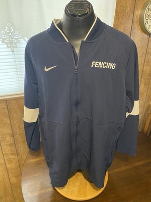 Nike Dri fit USA Fencing Windbreaker Jacket Navy White Full Zip Size Xl