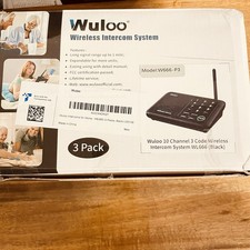 Wuloo Wireless 1 Mile Range Home Intercom System 3 Pack W666-P3 Multi Channel