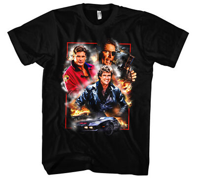 David Hasselhoff Männer Herren T-Shirt | Baywatch Mitch Knight Rider Kult 