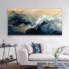 Black  Wall Art Paintings Hand Painted Abstract Oil Painting on Canvas