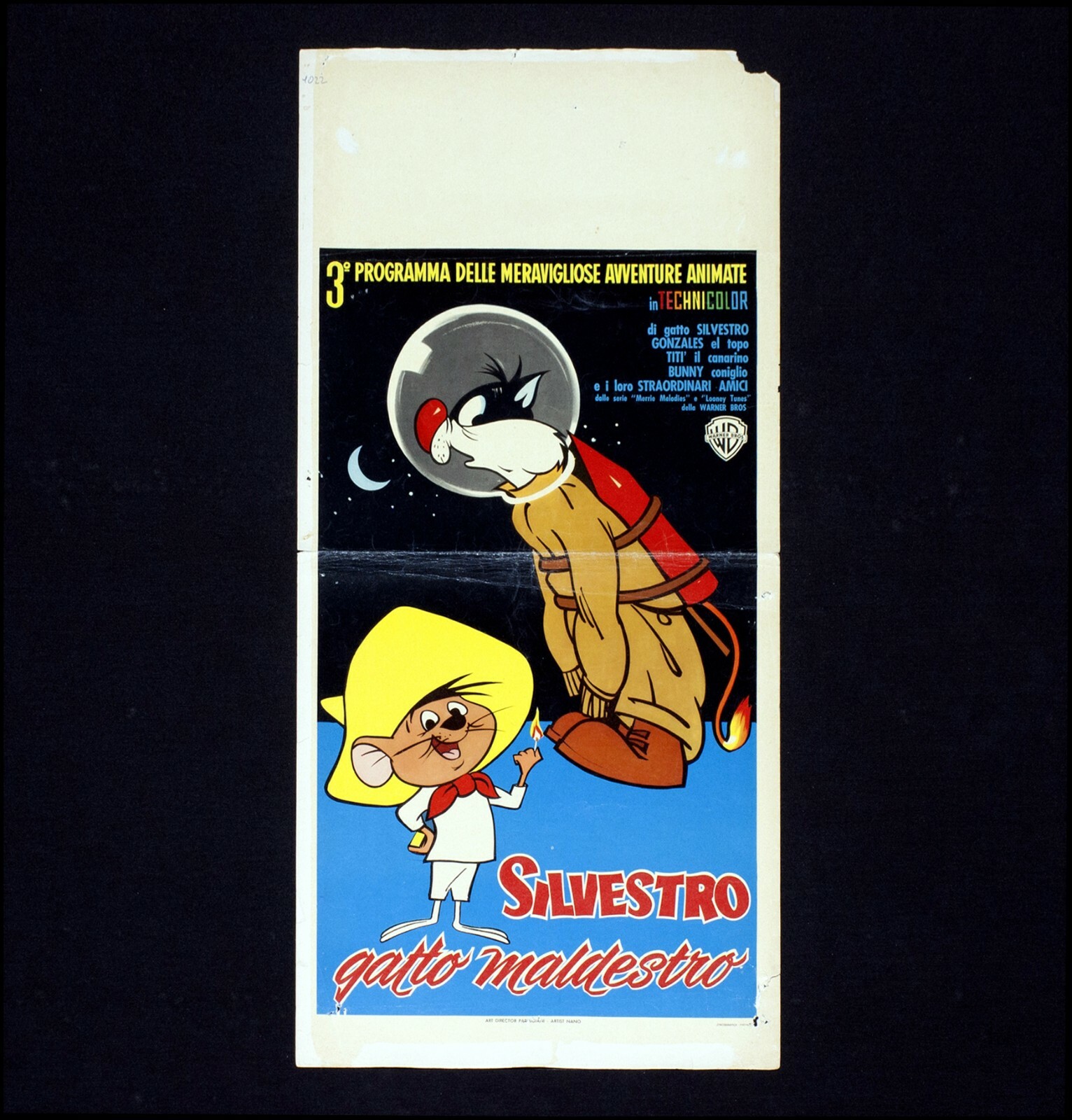 Locandina originale film SILVESTRO GATTO MALDESTRO (1960) - Regia di Registi Vari