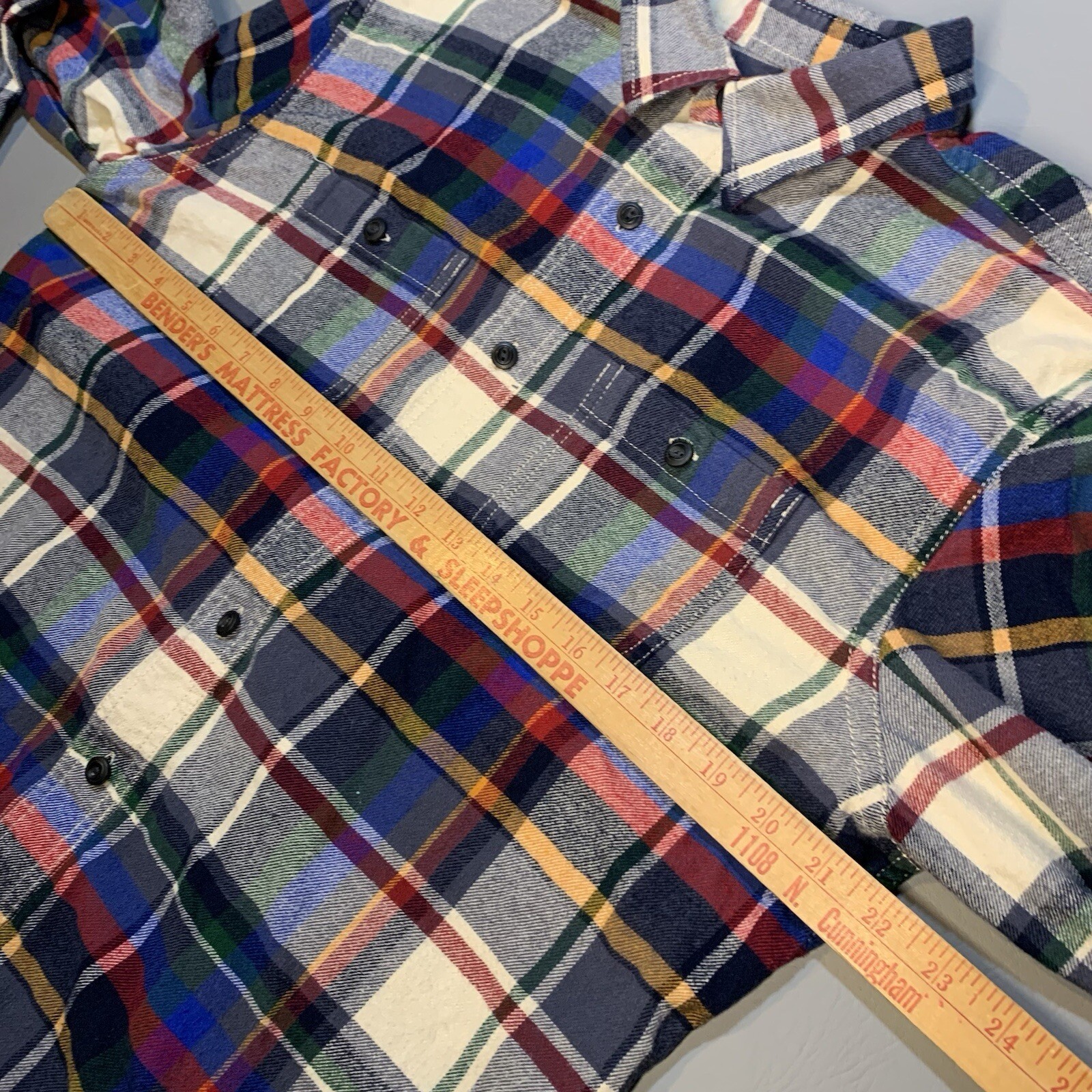 Heritage American Eagle Large Button Front Flanne… - image 7