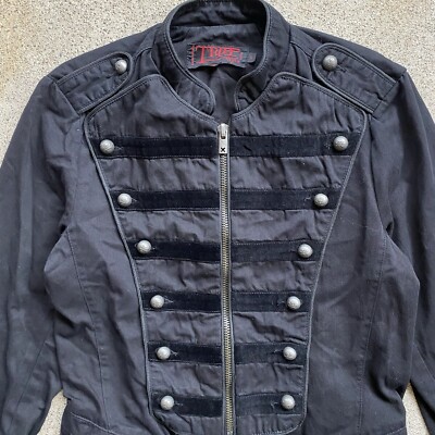 00s archive gimmick Napoléon jacket y2k Vintage Y2K TRIPP NYC Trench Coat Military Band Napoleon