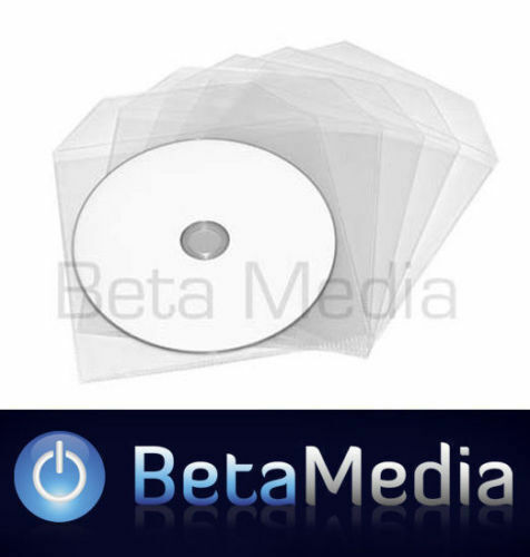 300 x Clear Plastic CD DVD BDR Sleeves - HIGH QUALITY Premium Sleeve 120 Micron - Foto 1 di 2