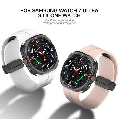 Magnetic Strap For Samsung Galaxy Watch Ultra/Ultra2025 47mm Silicone Sport Band - Photo 7 sur 18