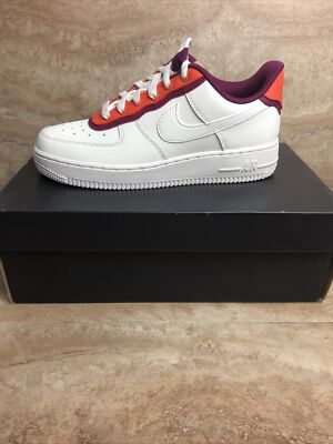 Nike Air Force 1 '07 Low Mens Shoes SE Double Layer Orange Berry Sail Sneakers 