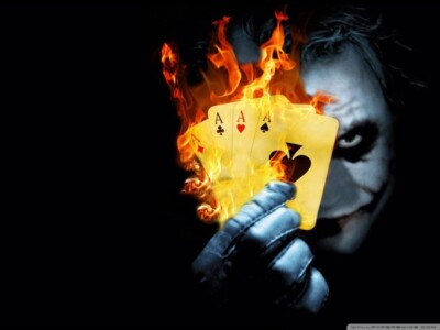 DC joker heath ledger batman playing cards fire the dark playmat gaming mat