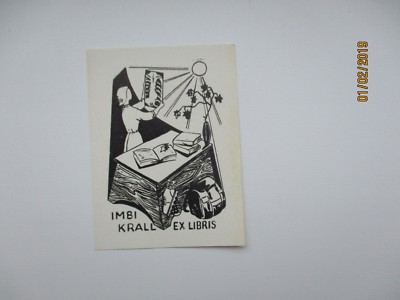 BOOKMARK EXLIBRIS IMBI KRALL , ESTONIA DOCTOR MEDICINE RADIATION RÖNTGEN ,0