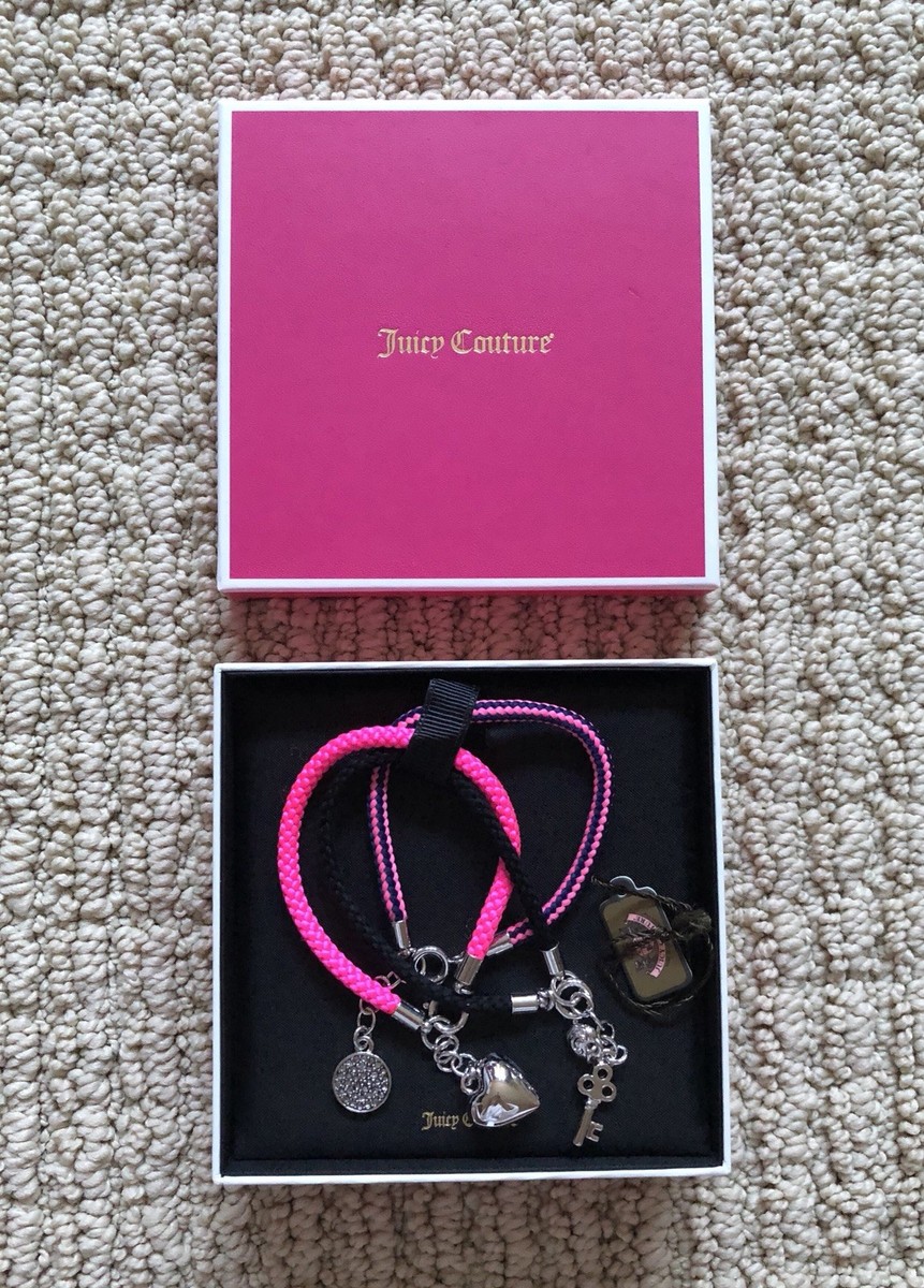 Juicy Couture Black Glitter Juicy Bracelet NWT Juicy Couture Crystal Black Fashion Bracelets for sale | eBay main image 4
