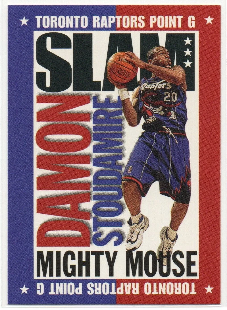 Damon Stoudamire 1996-97 Hoops #327  SLAM  "Mighty Mouse"  Toronto Raptors  #1