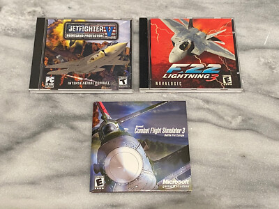 Lot (3) MICROSOFT Combat Flight Simulator 3 Jetfighter V F22