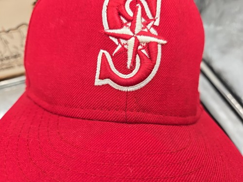 Sombrero New Era Seattle Mariners Rojo 59FIFTY Talla 7 3/8 - Imagen 4 de 12