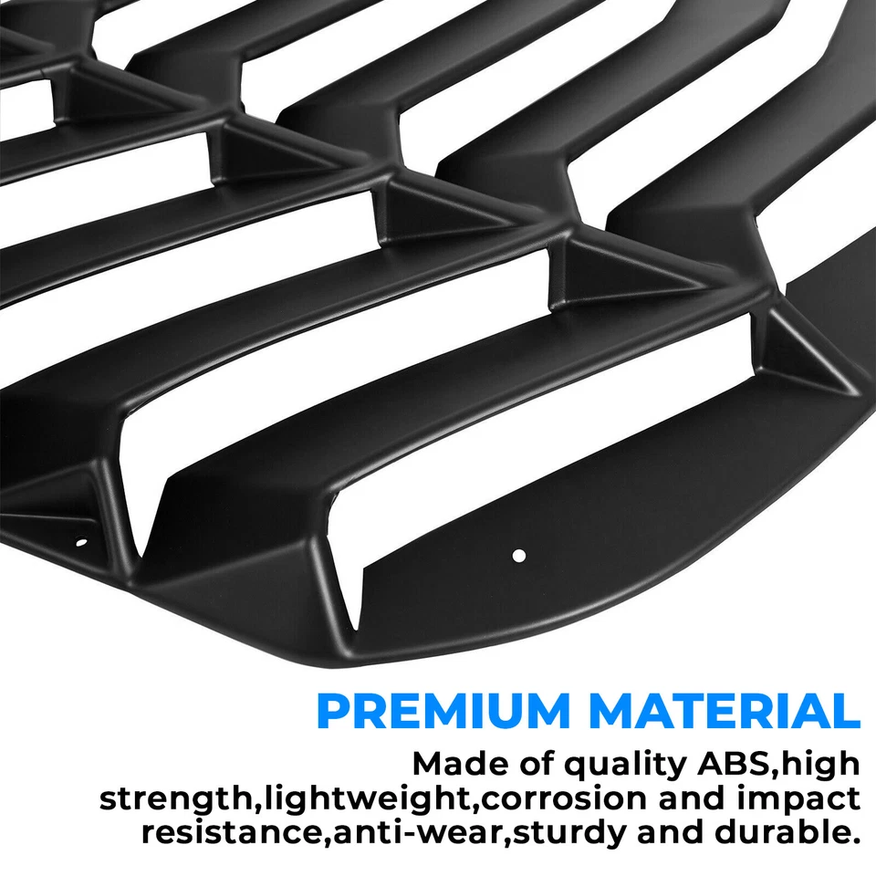 Fits 2015-2023 2019 2018 Ford Mustang Rear Window Louver Cover Sun Shade - ABS - Image 3 of 4