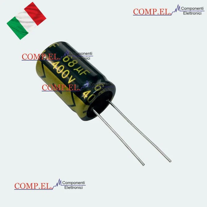 10 Condensatori Elettrolitici In Alluminio – Alta Frequenza, 400V 33µF