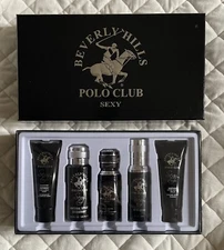 Beverly Hills Polo Club Sexy 5 Piece Gift Set for Men Eau de Toilette Body Spray