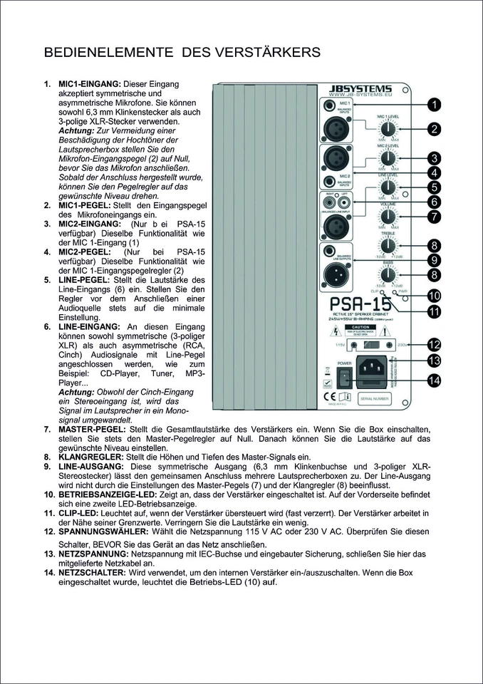JB Systems Einbau Endstufe PA HIFI Aktivmodul Amp Amplifier 300W RMS Bi Amping  - Bild 4 von 4