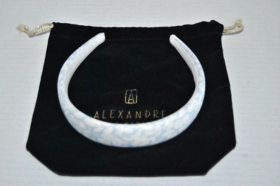 NWOT Alexandre de Paris Satin Headband Blue Women's