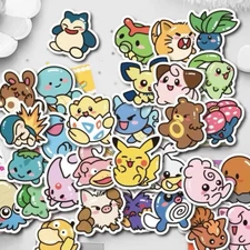 Baby Pokemon Stickers 50 Pack Sticker Set Cute Kawaii Anime Decal Togepi Pikachu