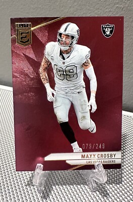 2024 Elite MAXX CROSBY #/249 SP FOTL Red Base Parallel Las Vegas Raiders