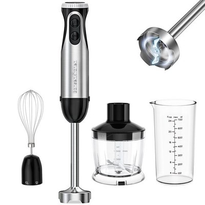 Bonsenkitchen Immersion Blender, 20 Variable Speeds & Turbo, 4-In-1 Stainless St