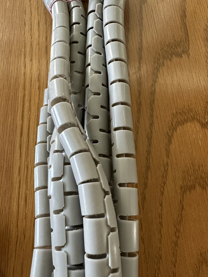 1pc. 10ft x 1/2" Flexi Spiral Coil Band Cable Tube  Organizer Grey - Image 4 of 4