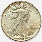 1943-P Walking Liberty Half Dollar Unc * Beautiful Golden Toned PQ++!! * 1943P