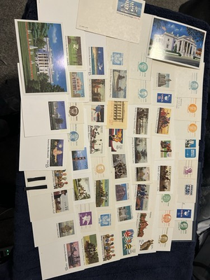 #ad Lot of 106 stationary Embossed Envelopes 47and 60 post cards w printed stamp $14.00