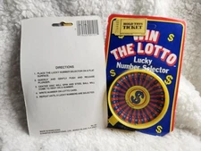 Vintage Toy Roulette Novelty Win The Lotto Lucky Number Selector Lot Of 2