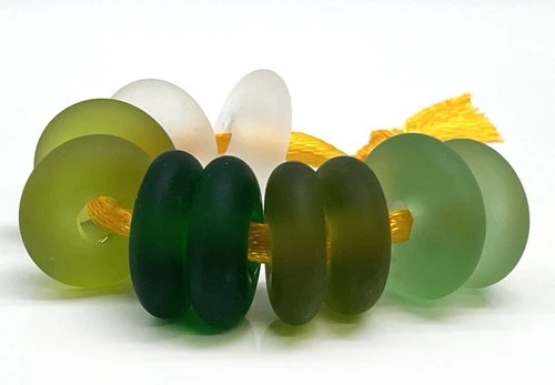 Handmade Lampwork Glass Beads From Murano OOAK Tamara Yarilo Brand 10 Pcs
