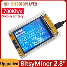 2.8 inch BitsyMiner 780KHS BTC Solo Miner 1002Kh/s Bitcoin Mining Lotto Machine