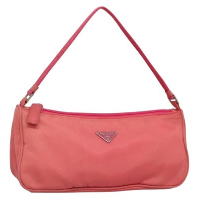 PRADA ポーチ　ピンク PRADA Accessory Pouch Nylon Pink Silver Auth 136404 | eBay