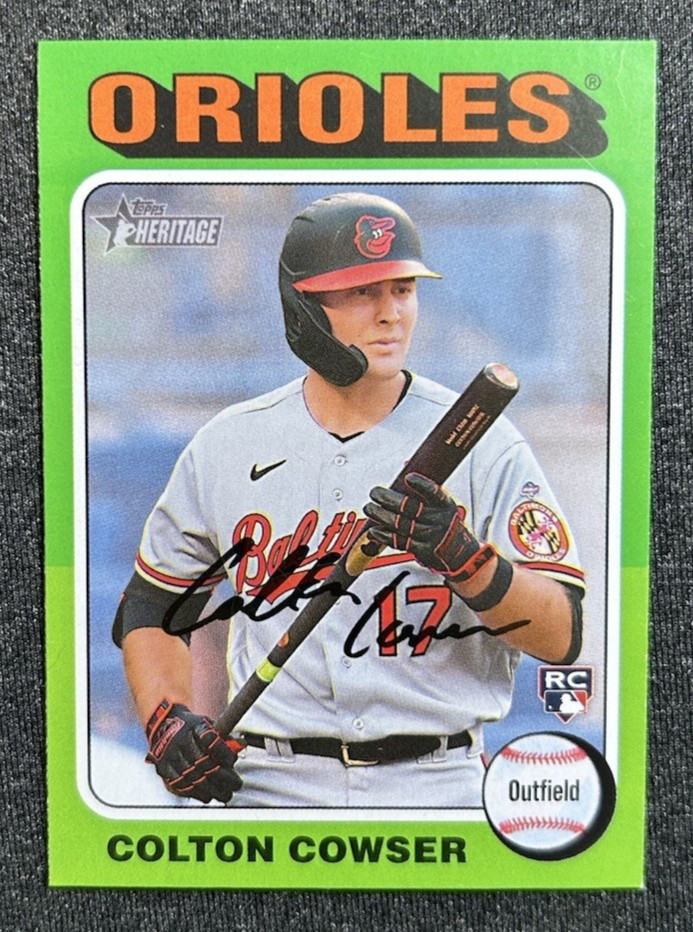 2024 Topps Heritage #388 Colton Cowser Base Rookie RC Baltimore Orioles