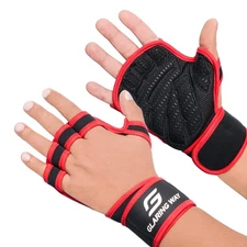 Glaring Way Workout Gloves for Men Women, Padded Weight Lifting Gloves with W...