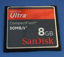 Sandisk ULTRA Compact flash CF 8gb memory card 30 Mb/S Tested