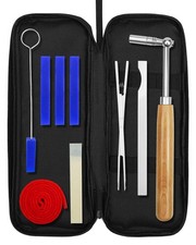 10 PCS Piano Tuning Kit Professional Tuner Hammer Mute Tools Wrench With Case