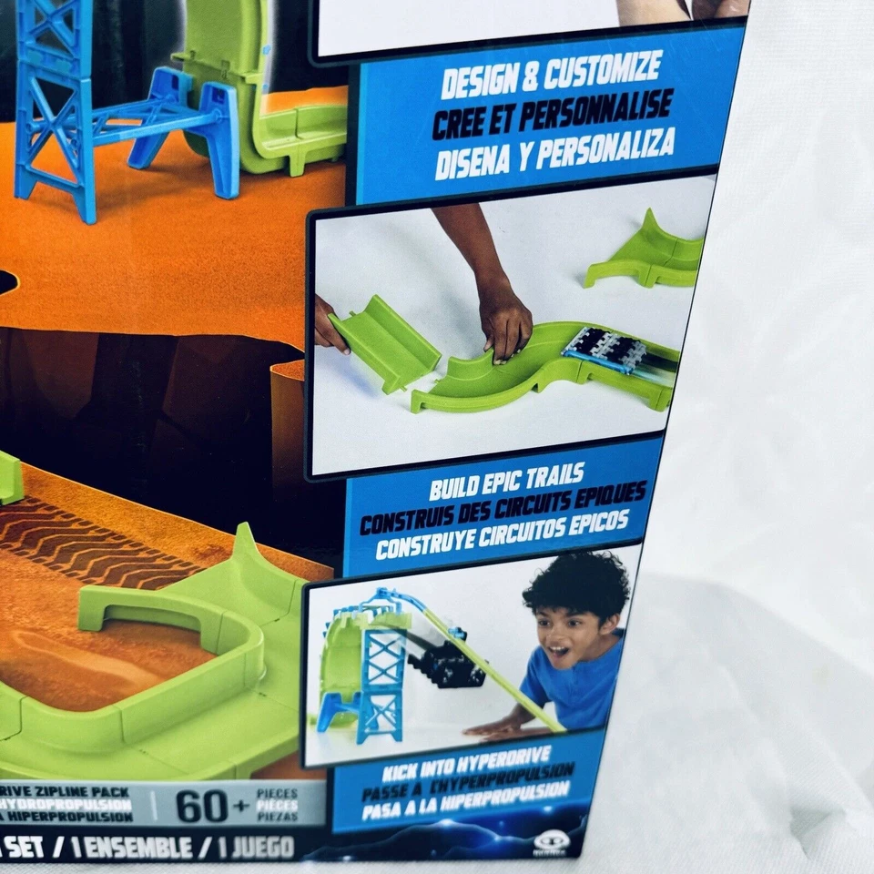 WowWee Power Treads Hyperdrive Zipline Car Set Race Track Playset 1 Vehicle 5562 - Image 4 of 4