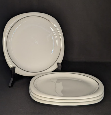 Set of 4 Rosenthal Suomi Lanka Platinum Dinner Plates 9.75'' Germany