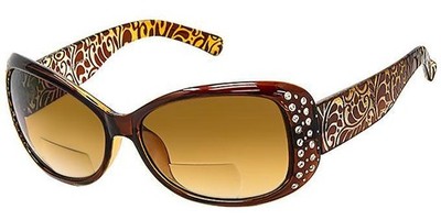 Women's Bifocal Lens Reading Sunglasses Square Rectangle Sun Glasses Readers